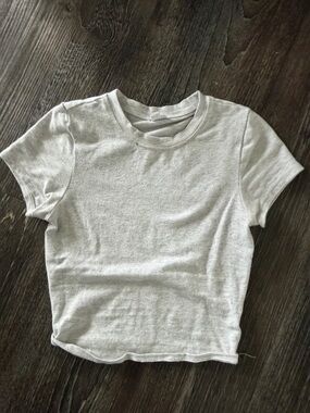 Garage Light Gray Crop Tee